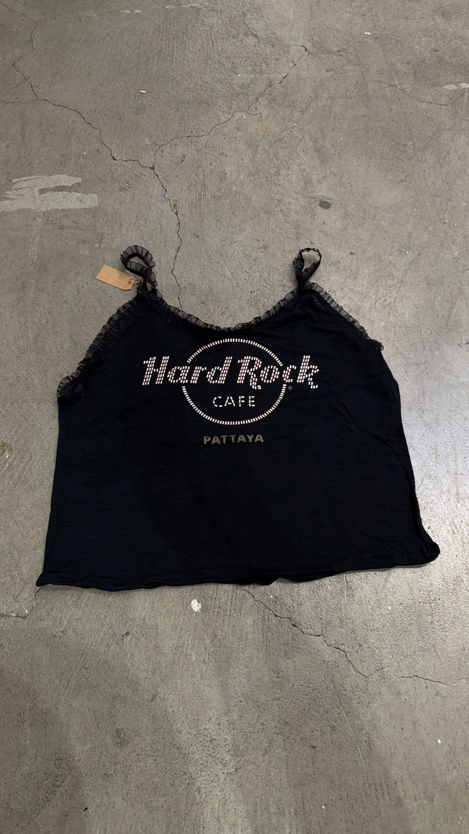 Reworked Hard Rock Cafe "Pattaya" Rhinestone Cami