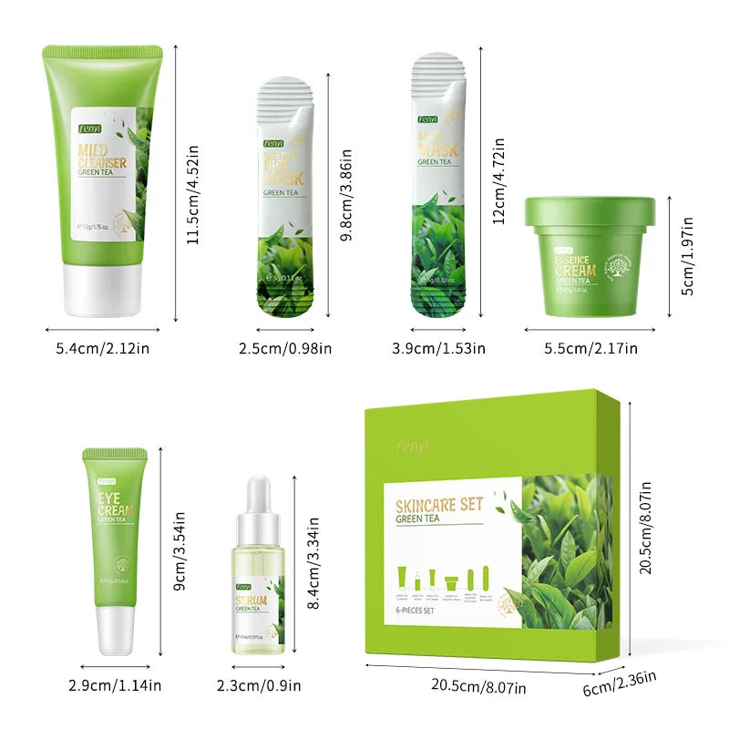 Green Tea Skin Care Set (6 Pieces)